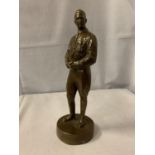 A BRONZE FIGURE IN THE FORM OF ADOLF HITLER H: 27CM