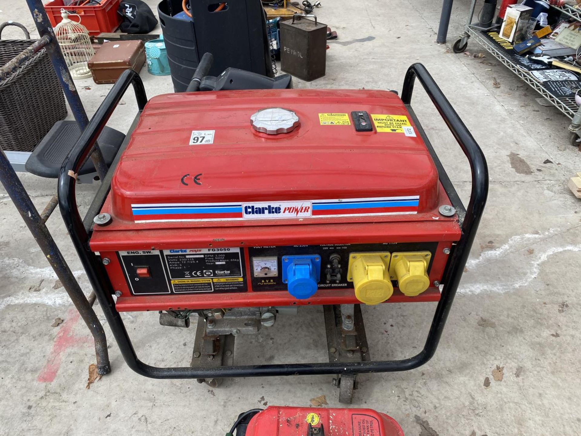 A CLARKE POWER FG3050 PETROL GENERATOR