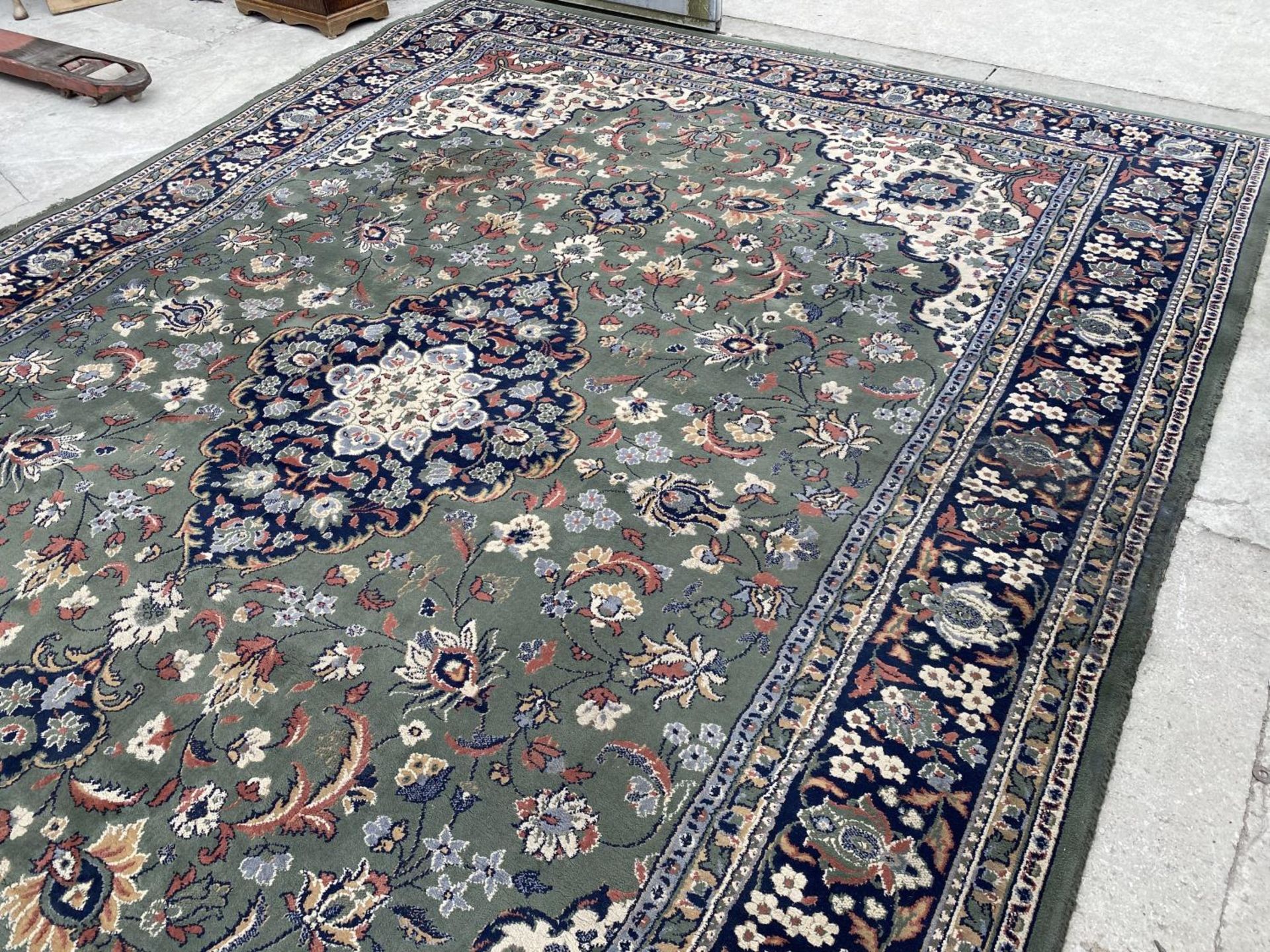 A LARGE FLORAL CARPET W:94"x H:134" - Image 3 of 3