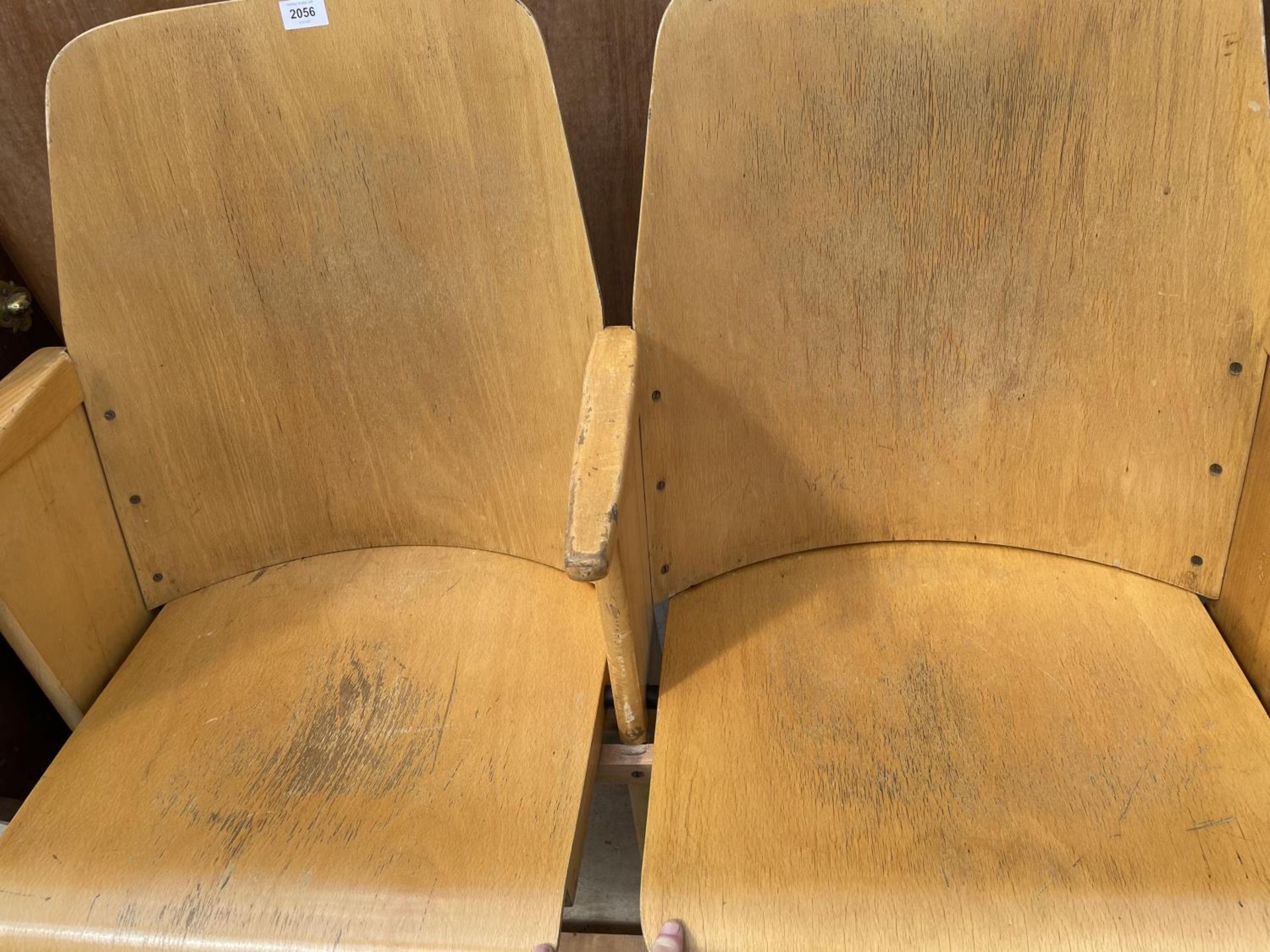 A PAIR OF CINEMA FOLDING SEATS, NUMBERS 17 AND 20 - Image 2 of 3