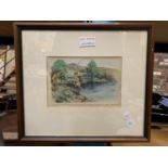 A FRAMED PUNCH PRINT BY FRANK REYNOLDS