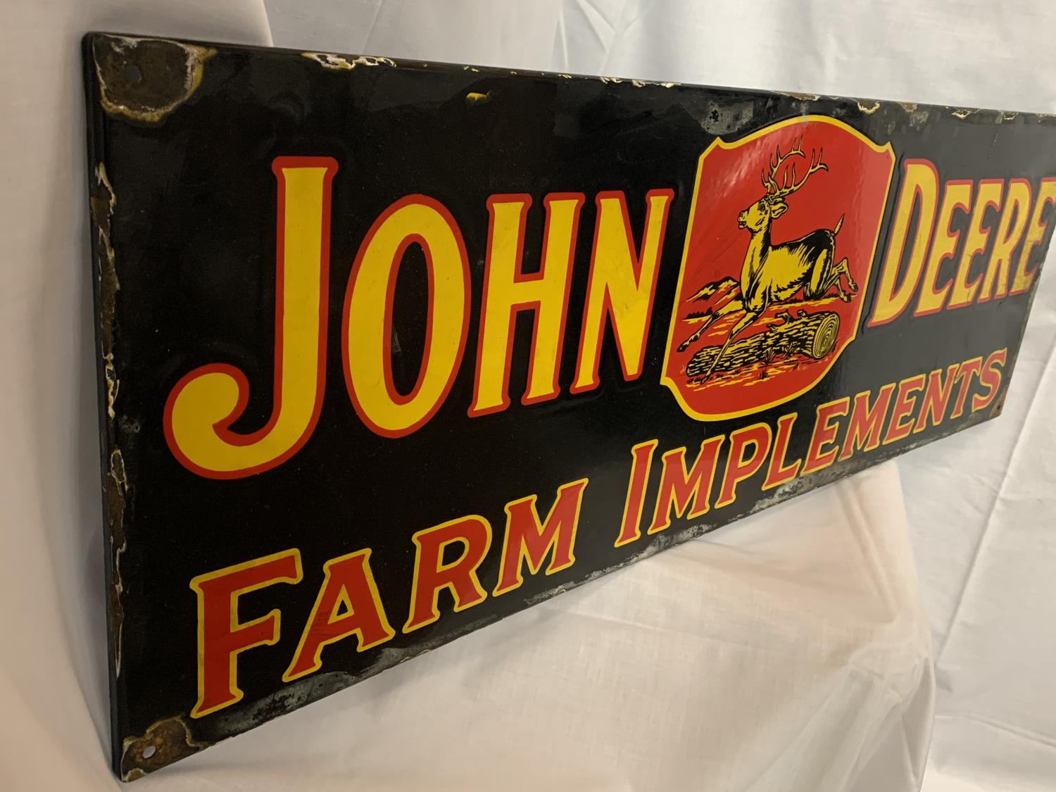 AN ENAMEL JOHN DEERE TRACTOR SIGN - Image 3 of 3