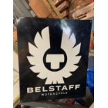 A LARGE METAL SIGN 53CM - BELLSTAFF MOTOR CYCLE