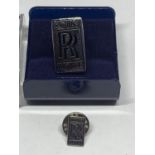 TWO ROLLS ROYCE BADGES IN A PRESENTATION BOX