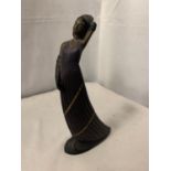 A MONOGRAMMED TRIBAL FIGURINE H:23.5CM