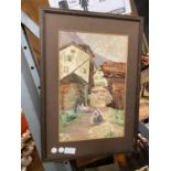 A FRAMED WATER COLOUR