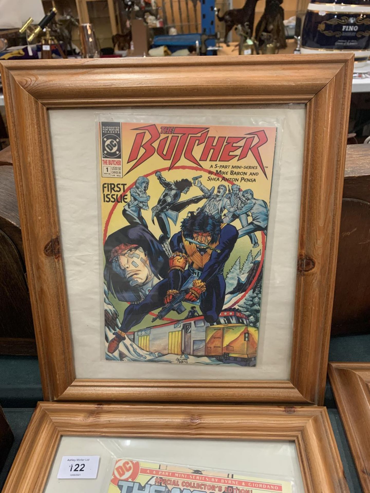 A FRAMED BUTCHER COMIC No 1