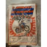 TEN VINTAGE SPEEDWAY PROGRAMMES