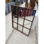 A MODERN WINDOW MIRROR W:31" X H:37"