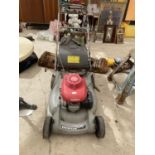 A HONDA HRB536C PETROL LAWN MOWER WITH GRASS BOX