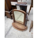 TWO 19TH CENTURY SWING FRAME TOILET MIRRORS