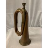 A VINTAGE BRASS BUGLE