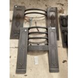 TWO DECORATIVE CAST IRON FIRE PLACES