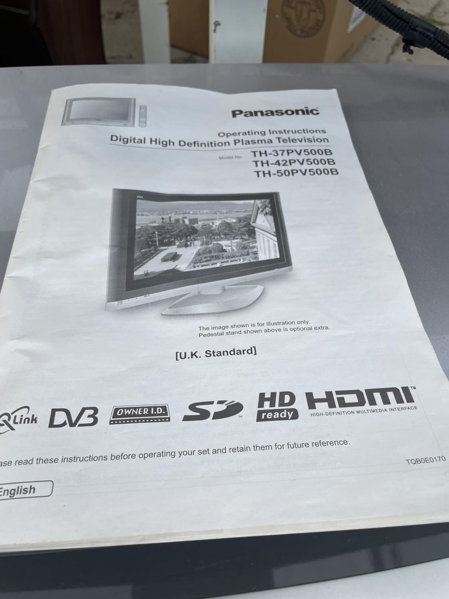 A 42" PANASONIC TELEVISION WITH STAND - Image 2 of 3