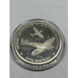 A GIBRALTAR 2007 SILVER PROOF COIN HISTORY OF THE RAF BATTLE OF BRITAIN MEMORIAL FLIGHT