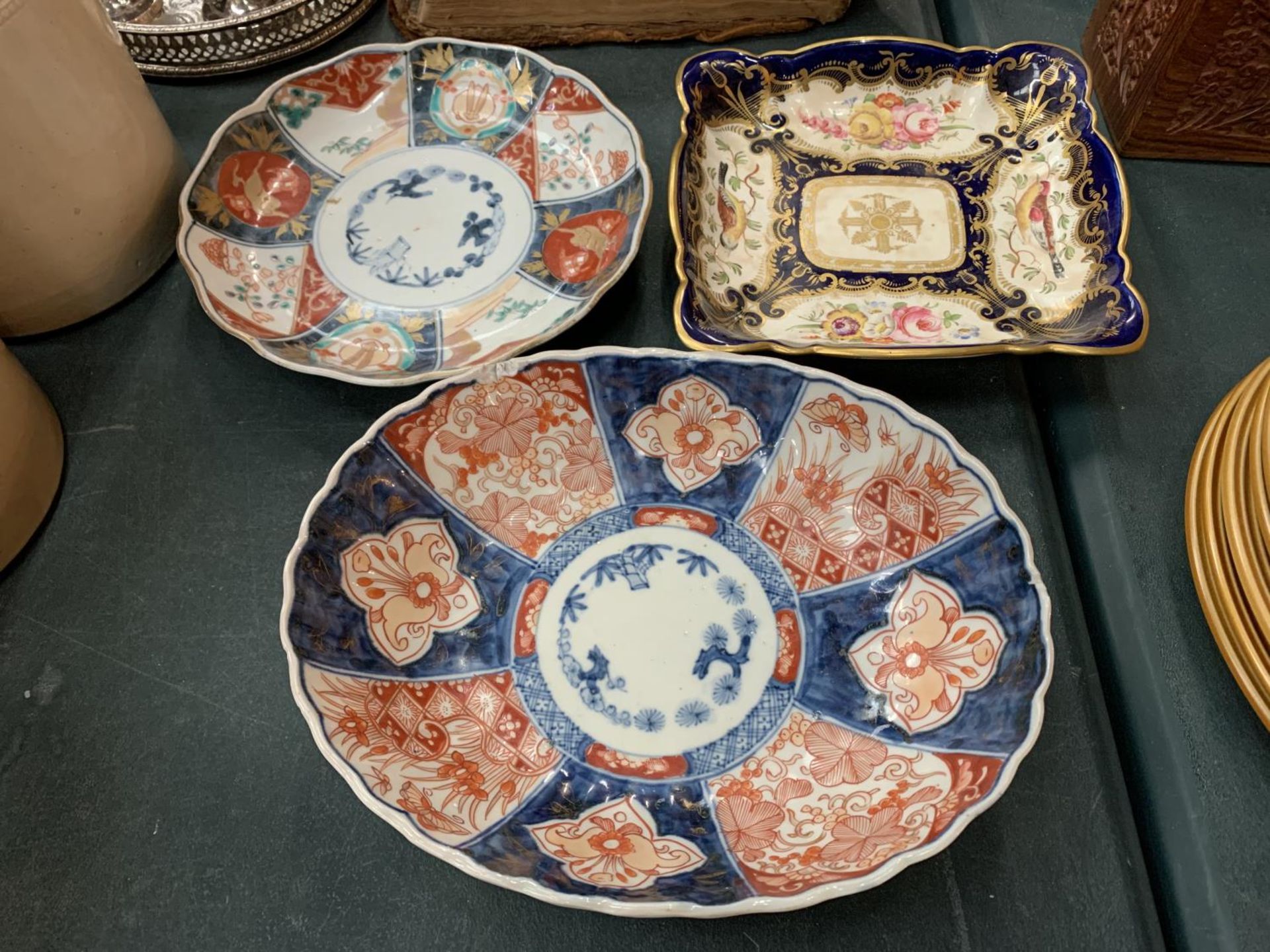 TWO NORITAKE DISHES AND A COALPORT EXAMPLE