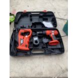 A BLACK AND DECKER SET WITH A DRILL AND A SAW