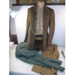 A MID 20TH CENTURY U.S ARMY JACKET , FURTHER JACKET AND A PAIR OF GERMAN ARMY TROUSERS {3}