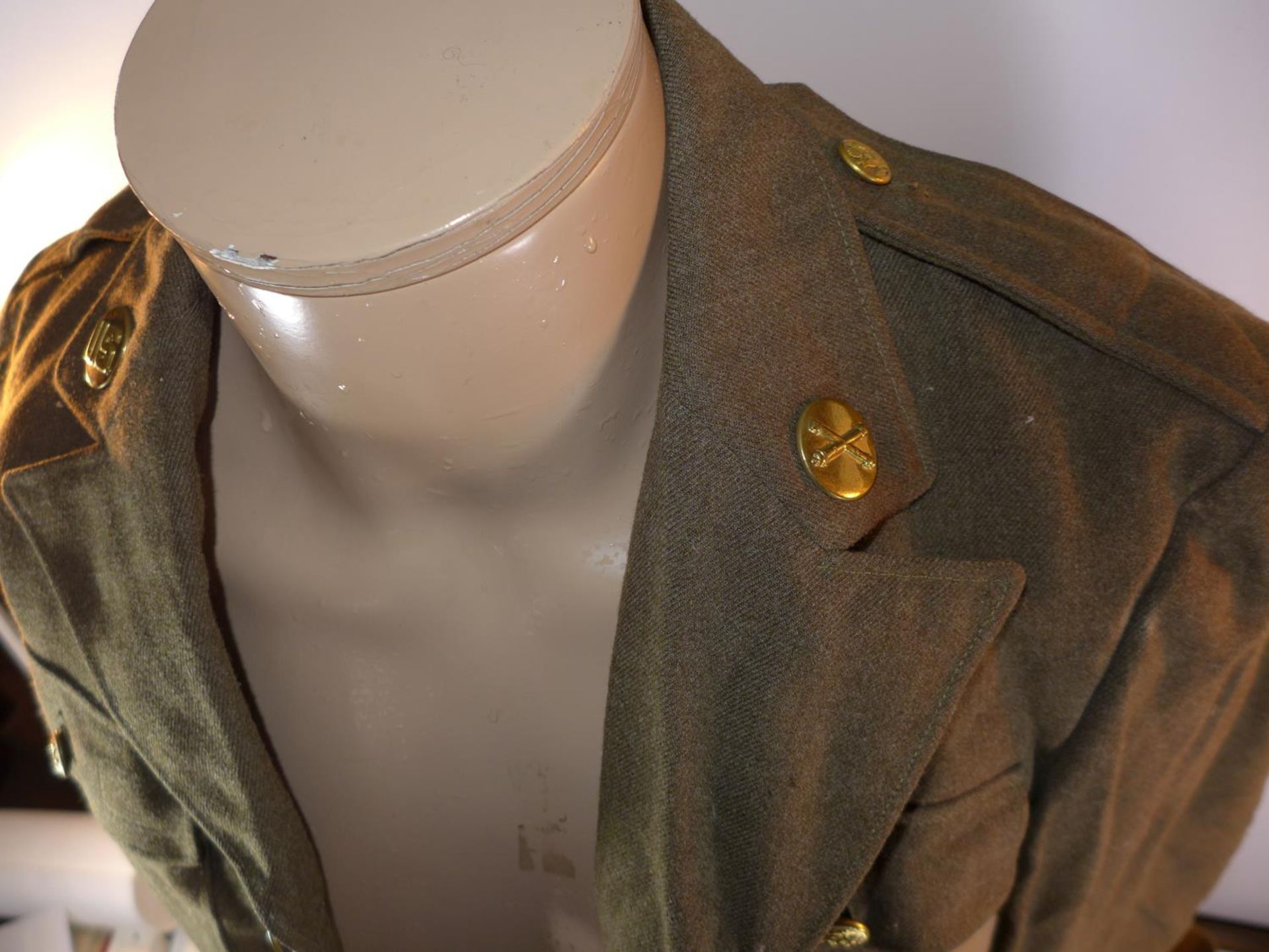 A MID 20TH CENTURY U.S ARMY JACKET , FURTHER JACKET AND A PAIR OF GERMAN ARMY TROUSERS {3} - Image 2 of 5