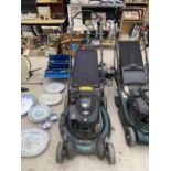 A HAYTER R53S PETROL LAWN MOWER WITH GRASS BOX BELIEVED WORKING ORDER BUT NO WARRANTY