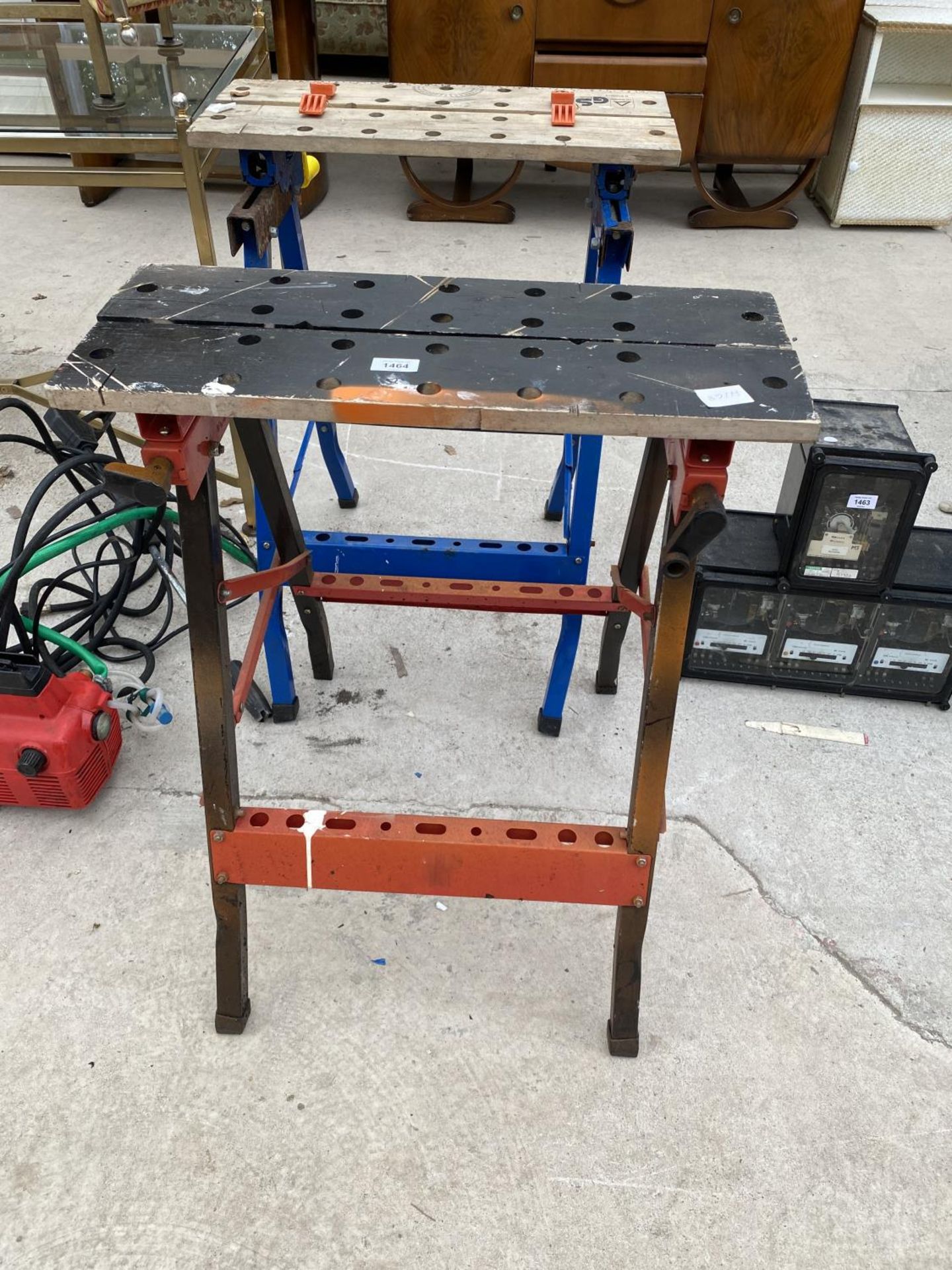 TWO WORK BENCHES - Image 2 of 4