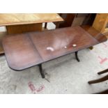 A STRONGBOW FURNITURE MAHOGANY AND CROSSBANDED SOFA TYPE TABLE