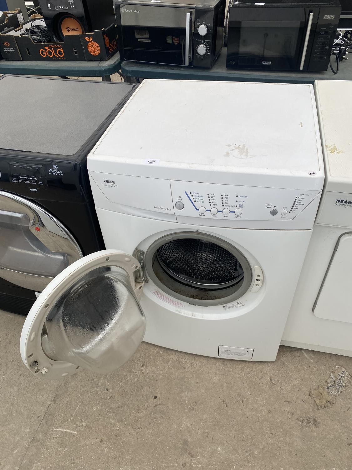 A WHITE ZANUSSI 6KG WASHING MACHINE BELIEVED IN WORKING ORDER BUT NO WARRANTY - Image 3 of 3