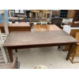 A MID 20TH CENTURY OFFICE TABLE, 72X30"