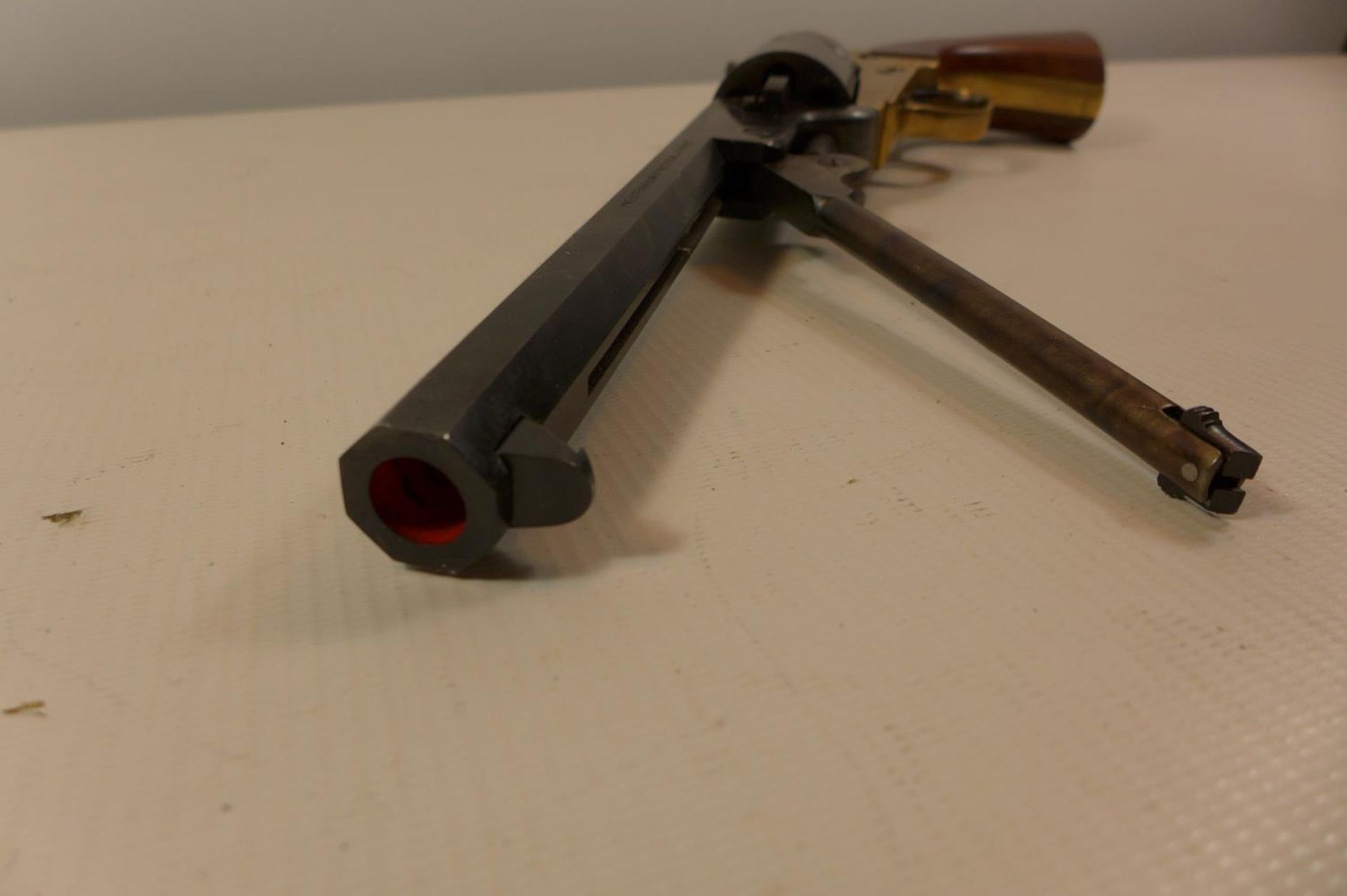 A DEACTIVATED PIETTA 9MM NAVY COLT REVOLVER 18.5CM BARREL TOGETHER WITH AN EU DEACTIVATION - Image 9 of 9