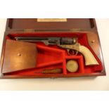 A CASED REPLICA BKA 98 NON FIRING COLT REVOLVER, WITH 19CM BARREL