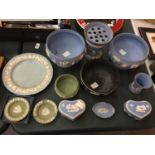 TWELVE PIECES OF WEDGWOOD JASPERWARE