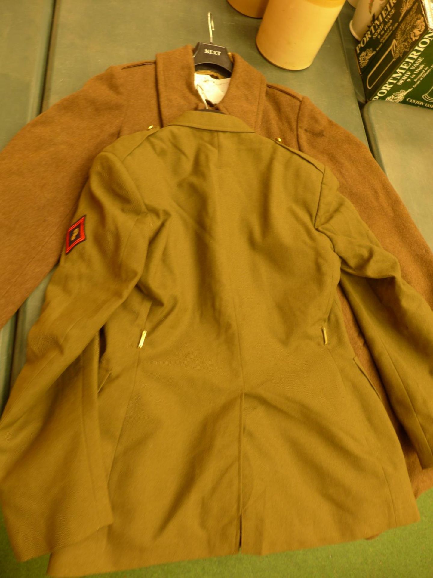 A FRENCH ARMY TUNIC AND A FRENCH ARMY GREAT COAT, SIZE 38-40" CHEST, 18" ARMPITS TO CUFF - Image 3 of 8