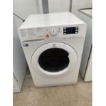 A WHITE INDESIT 7KG WASHING MACHINE BELIEVED IN WORKING ORDER BUT NO WARRANTY