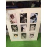 A SET OF AUDREY HEPBURN PICTURES IN A MOUNT