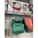 A QUALCAST CLASSIC ELECTRIC 30 LAWNMOWER WITH GRASS BOX