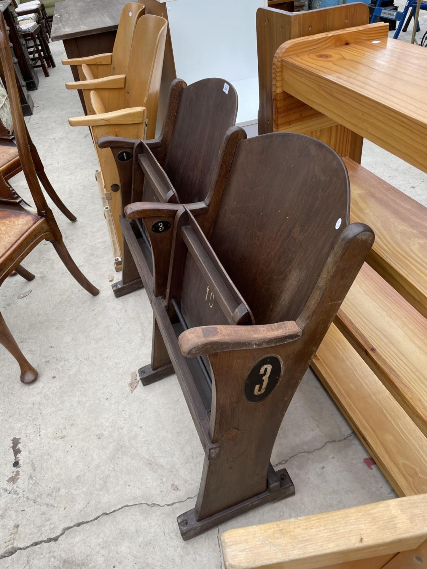 A PAIR OF BENTWOOD CINEMA/THEATRE SEATS, NO.20 AND NO.19 - Image 5 of 5