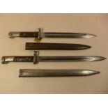 AN AUSTRIAN STEYR PRE 1900 BAYONET, 25CM BLADE, CZECH V2 23, 98/22 PATTERN BAYONET , 29.5 CM