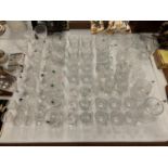 A LARGE SELECTION OF CUT CRYSTAL GLASSWARE TO INCLUDE EDINBURGH CRYSTAL AND STUART CRYSTAL