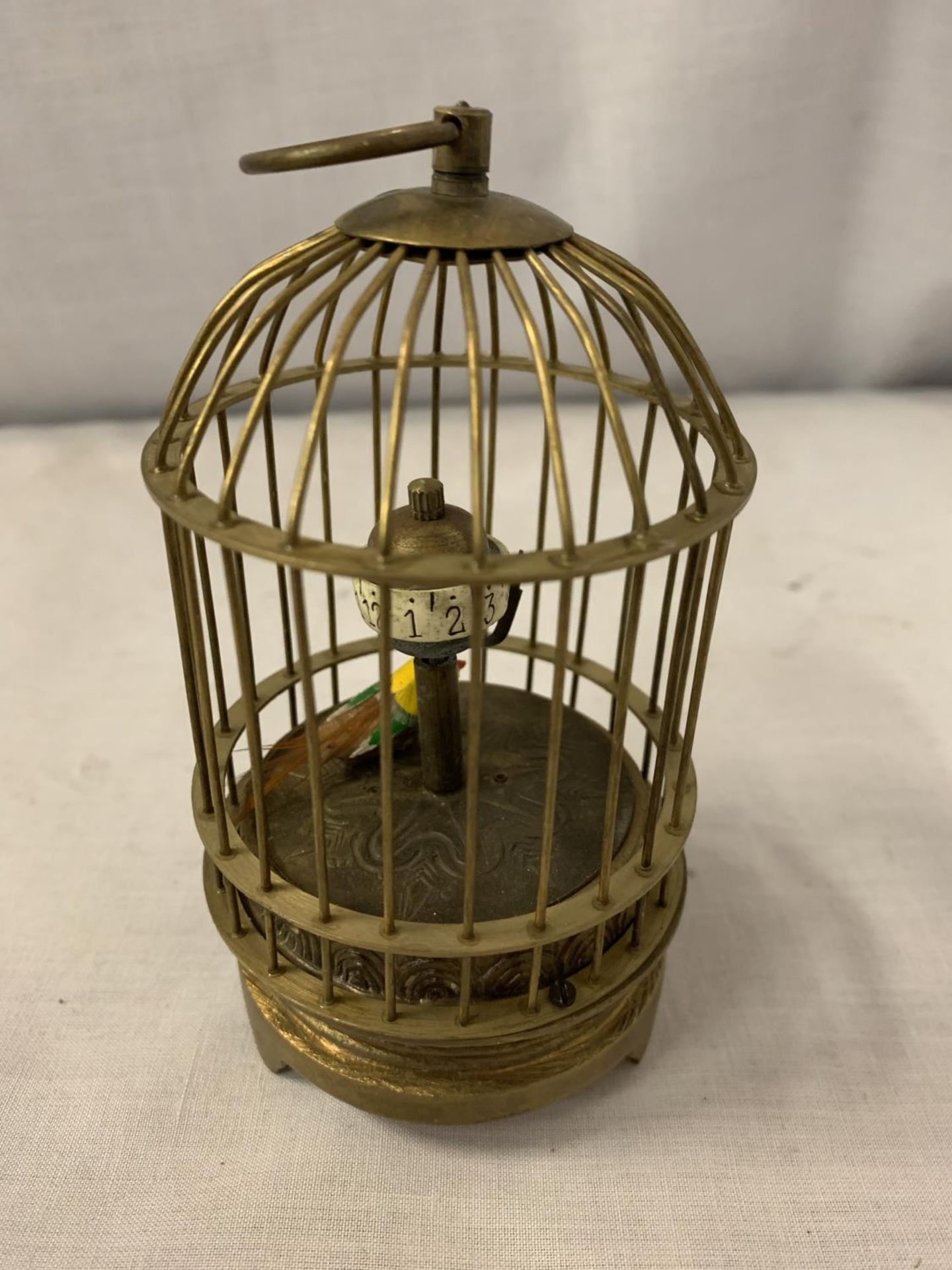 A BIRD CAGE MYSTERY CLOCK - Image 2 of 3