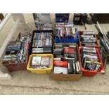 AN EXTREMELY LARGE COLLECTION OF DVDS, CDS AND VHS TAPES