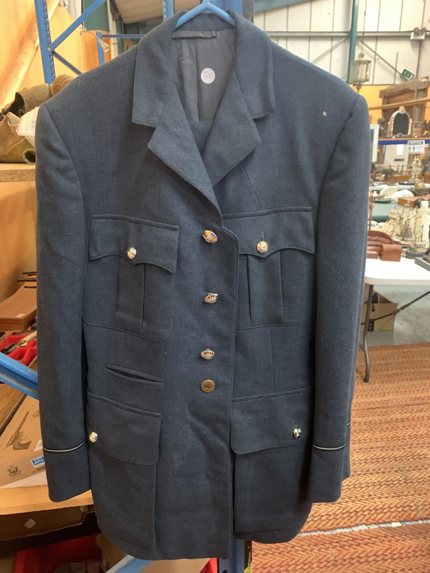 AN RAF JACKET AND TROUSERS DATED 1970