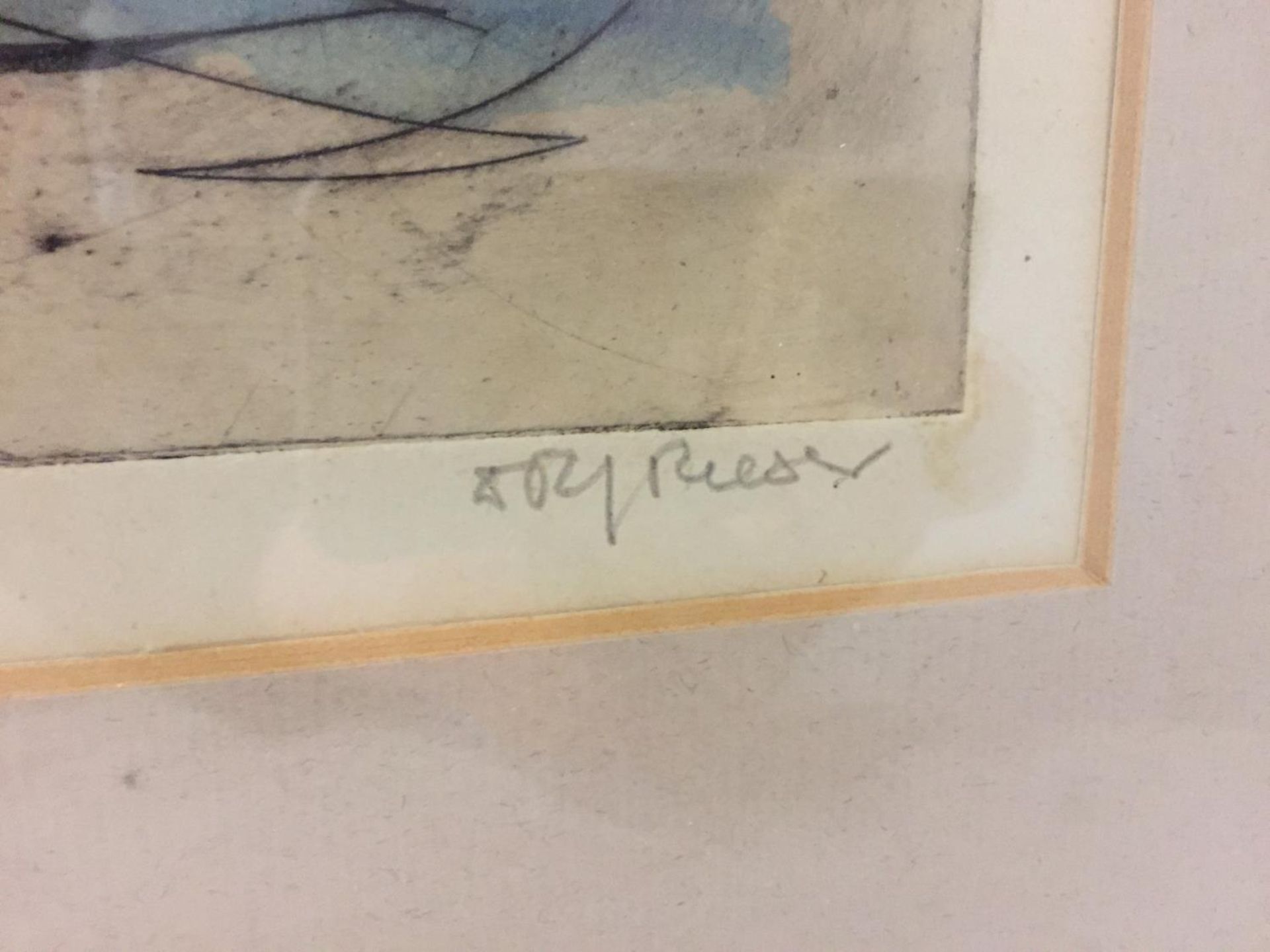 A FRAMED ABSTRACT BY DOLF RESER ARTISTS PROOF OF ORIGINAL, NOT PRINT ETCHING & LISTED ARTIST, HIS - Image 3 of 6