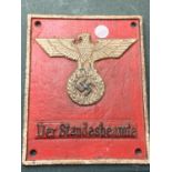 A CAST DER STANDASBEAMTE GERMAN SIGN
