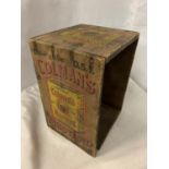 A VINTAGE WOODEN COLMANS MUSTARD BOX