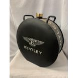 A BENTLEY PETROL CAN WITH BRASS TOP