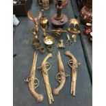 A SELECTION OF BRASSWARE