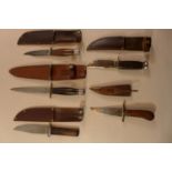 A COLLECTION OF 5 ASSORTED KNIVES, BLADE LENGTHS FROM 10CM TO 15.5CM