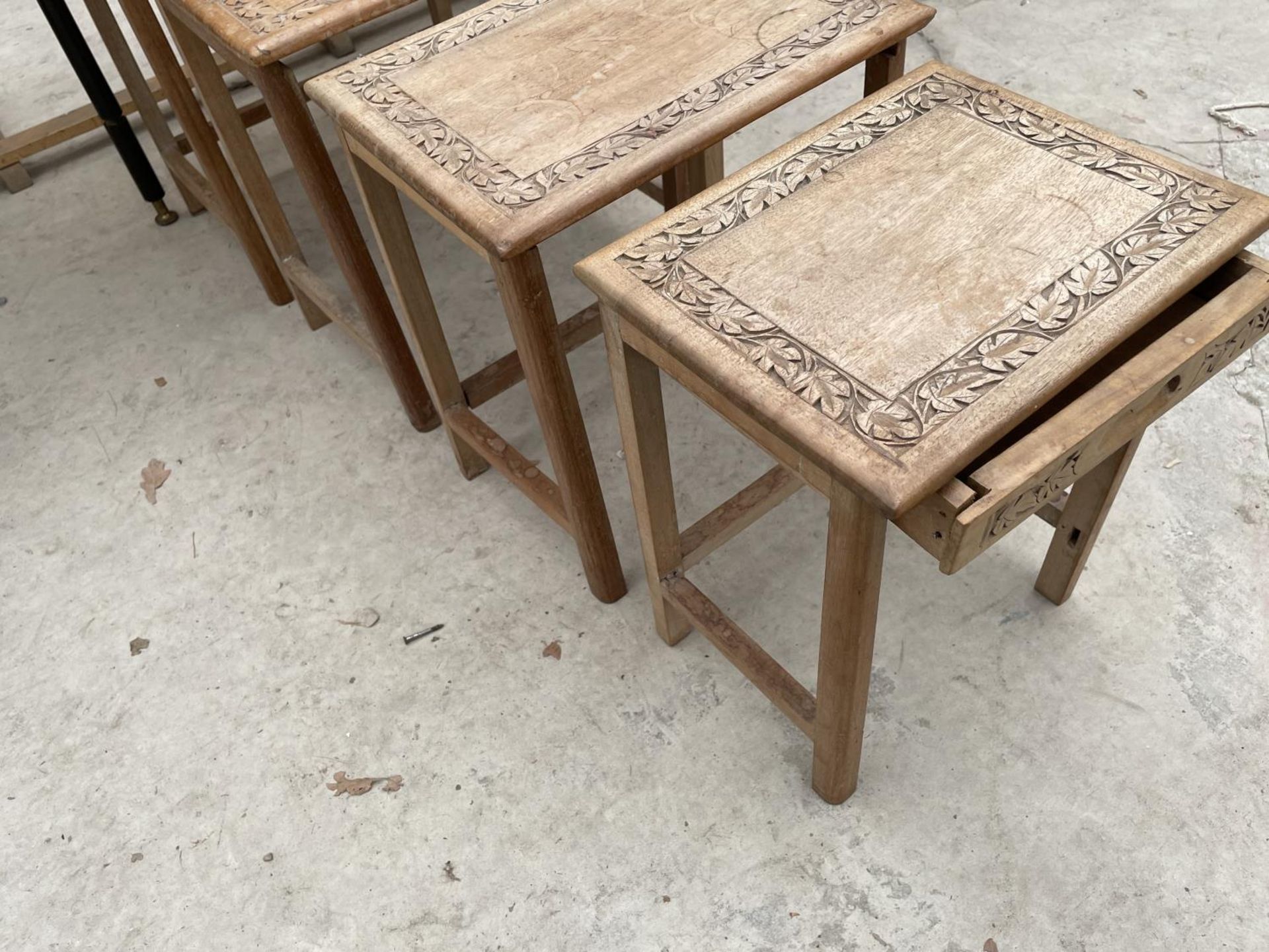 A NEST OF FOUR ASIAN HARDWOOD TABLES - Image 3 of 3