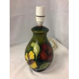 A MOORCROFT HIBISCUS LAMP BASE