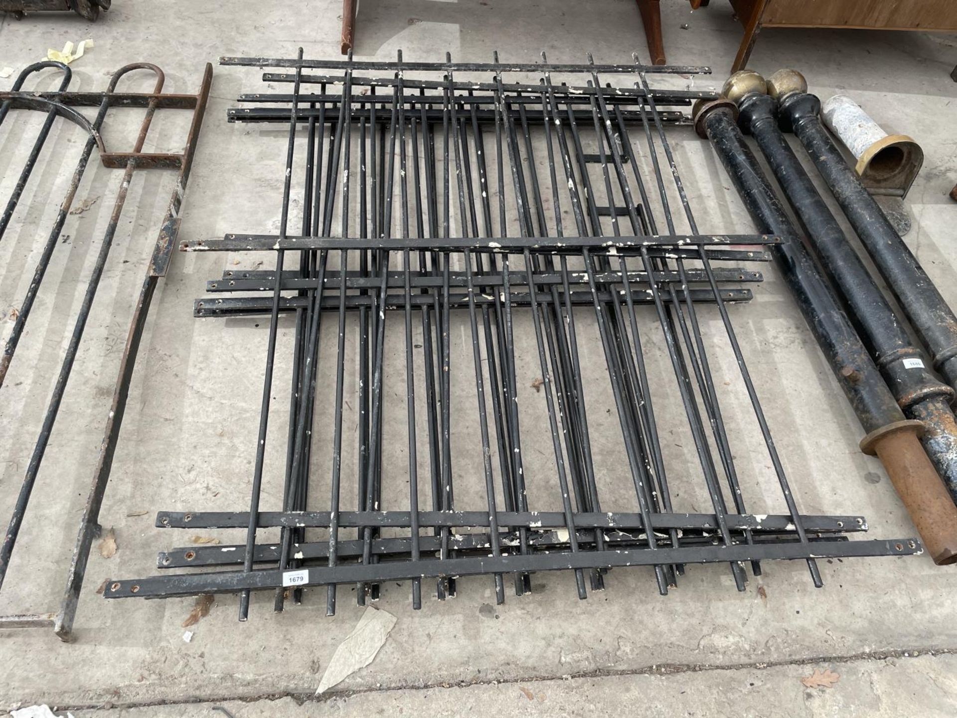 A GROUP OF 6 SECTIONS OF WINDOW BARS